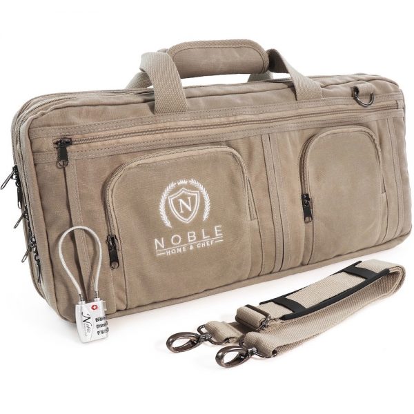 Grey Chef Knife Bag with Lock and Handle